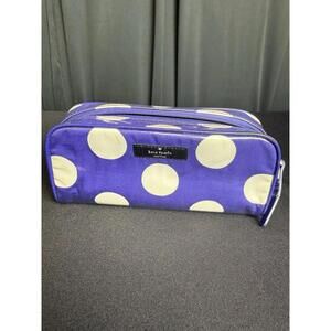 kate spade polka dot Pencil Case Eyeglass Makeup case zippered